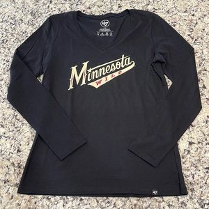 ‘47 Brand NHL Minnesota Wild Womens Long Sleeve Shirt Size Medium Like New!